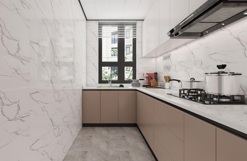 福州室內裝修設計：經常做飯的廚房貼什么瓷磚？